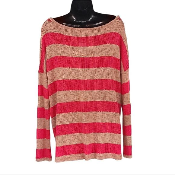 Splendid Stripe Sweater Scoop Neck Lightweight Knit - Picture 4 of 8